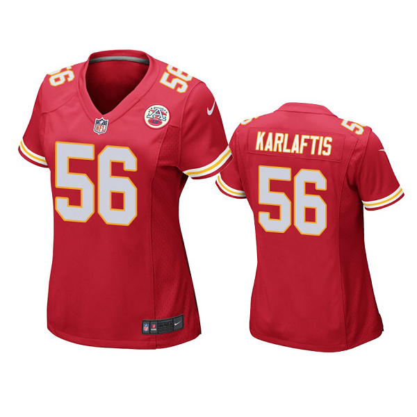 Women's Kansas City Chiefs George Karlaftis #56 Red Limited Jersey