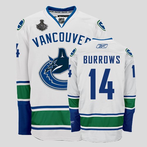 Vancouver Canucks 2011 Stanley Cup Finals #14 Alexandre Burrows White Stitched NHL Jersey