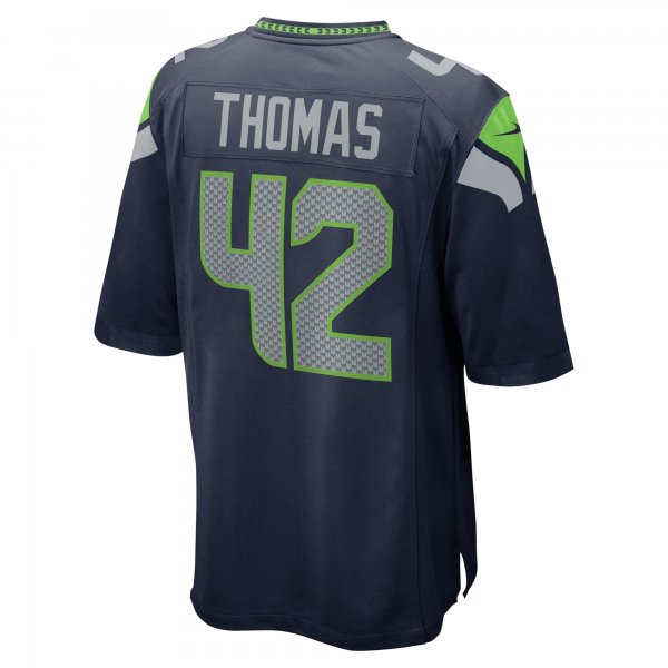 Men's Seattle Seahawks Drake Thomas Nike College Navy Team Game Jersey