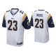 Men's #23 Cam Akers Los Angeles Rams White 2020 NFL Draft Game Jersey