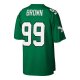 Men's Philadelphia Eagles Jerome Brown Mitchell & Ness Kelly Green Big & Tall 1990 Retired Player Replica Jersey