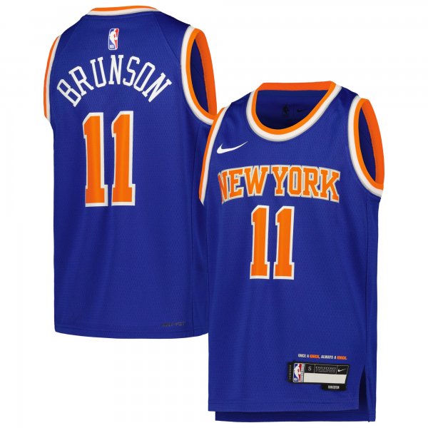 Youth New York Knicks Jalen Brunson Nike Blue Swingman Jersey - Icon Edition