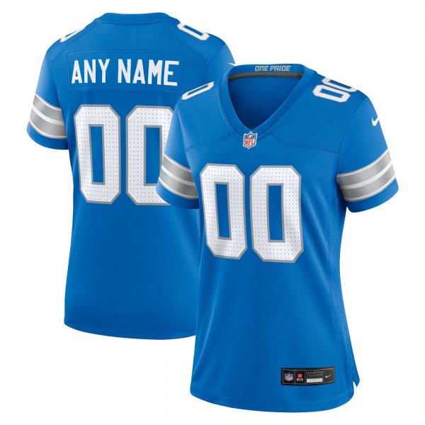 Women's Detroit Lions  Nike Blue Custom Game Jersey