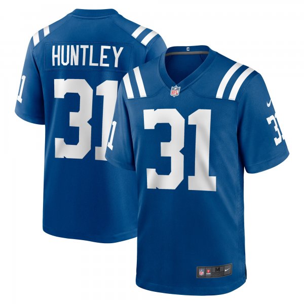 Men's Indianapolis Colts Jason Huntley Nike  Royal Team Game Jersey