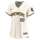 Women's Milwaukee Brewers Nike Cream Home Limited Custom Jersey