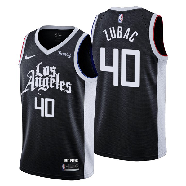 Men's Los Angeles Clippers #40 Ivica Zubac Black 2020-21 Swingman City Edition NBA Jersey