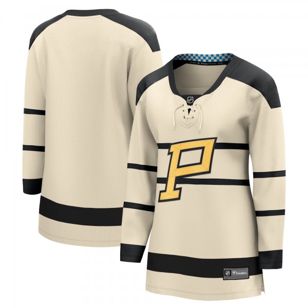 Women's Pittsburgh Penguins Fanatics Cream 2023 Winter Classic Blank Jersey