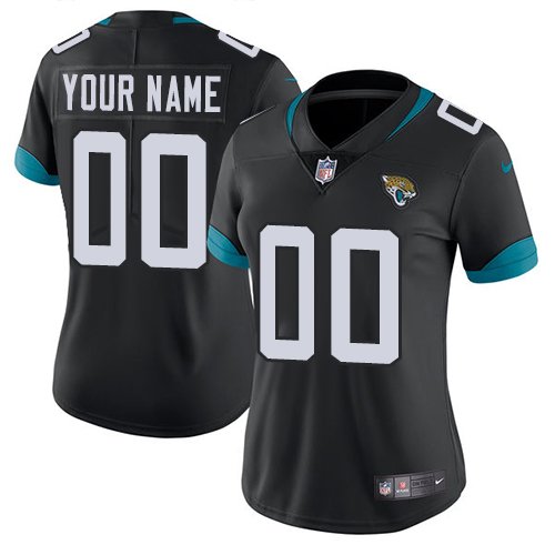 Women's Nike Jacksonville Jaguars Customized Black Team Color Vapor Untouchable Custom Limited NFL Jersey