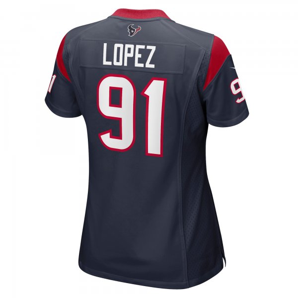 Women's Houston Texans Roy Lopez Nike Navy Player Game Jersey