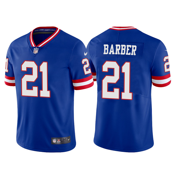 Men's Nike NFL New York Giants Tiki Barber 2022 Classic Vapor Limited Retired Player Jersey - Royal