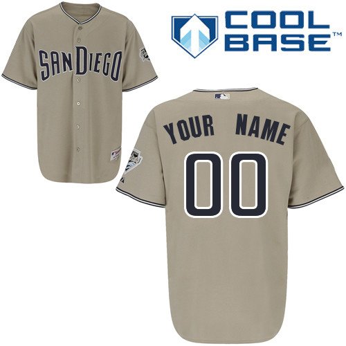 San Diego Padres Customized Grey Cool Base MLB Jersey (S-3XL)