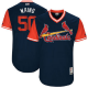 Men's St. Louis Cardinals #50 Adam Wainwright Waino Majestic Navy 2017 Players Weekend Jersey