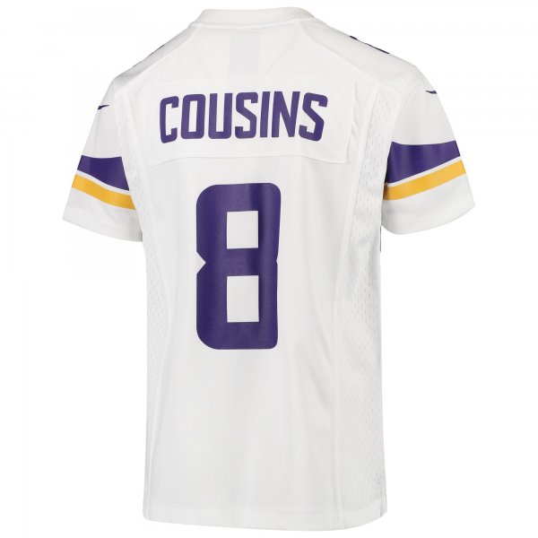 Youth Minnesota Vikings Kirk Cousins Nike White Game Jersey