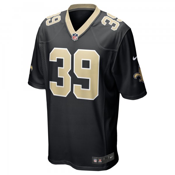 Men's New Orleans Saints DaMarcus Fields Nike Black Game Player Jersey