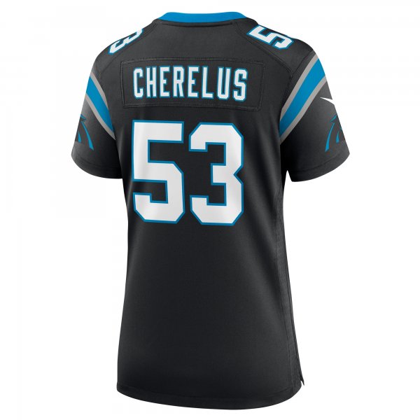 Women's Carolina Panthers Claudin Cherelus Nike  Black Team Game Jersey