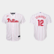 Youth Philadelphia Phillies #12 Kyle Schwarber White Home MLB Jersey