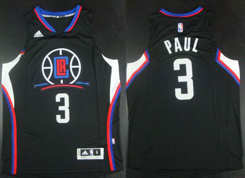 Men's Los Angeles Clippers #3 Chris Paul Black Climacool Stitched NBA Jersey