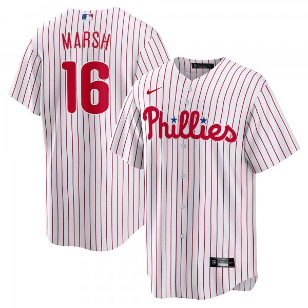 Men's Philadelphia Phillies Brandon Marsh Nike White Replica Player Jersey