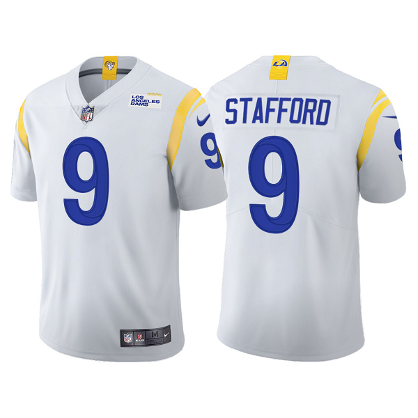 Men's Los Angeles Rams #9 Matthew Stafford White 2021 Alternate Vapor Limited NFL Jersey