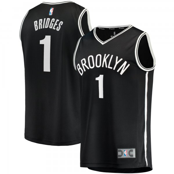 Men's Brooklyn Nets Mikal Bridges Fanatics Black Big & Tall Fast Break Player Jersey - Icon Edition