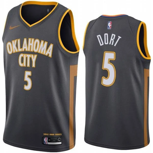 Men's Oklahoma City Thunder #5 Luguentz Dort 2019-20 City New Uniform NBA Jersey