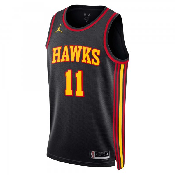 Unisex Atlanta Hawks Trae Young Jordan Brand Black Swingman Jersey - Statement Edition