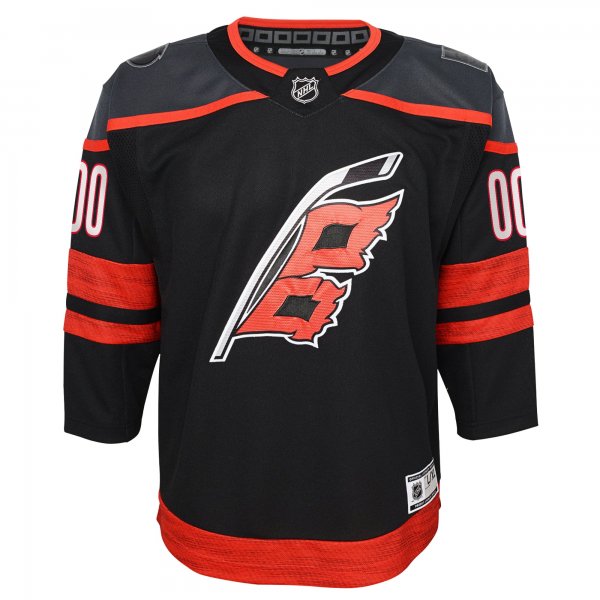 Youth Carolina Hurricanes  Black Home Premier Custom Jersey