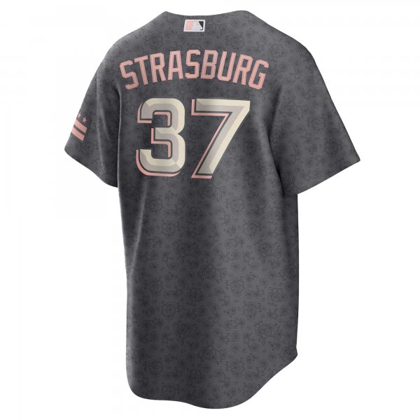 Men's Washington Nationals Stephen Strasburg Nike Gray City Connect Replica Player Jersey