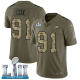 Nike Philadelphia Eagles #91 Fletcher Cox Olive/Camo Super Bowl LII Men's Stitched NFL Limited 2017 Salute To Service Jersey