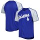 Men's Los Angeles Dodgers Stitches Royal Button-Down Raglan Fashion Jersey