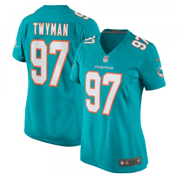 Women's Miami Dolphins Jaylen Twyman Nike Aqua Home Game Player Jersey