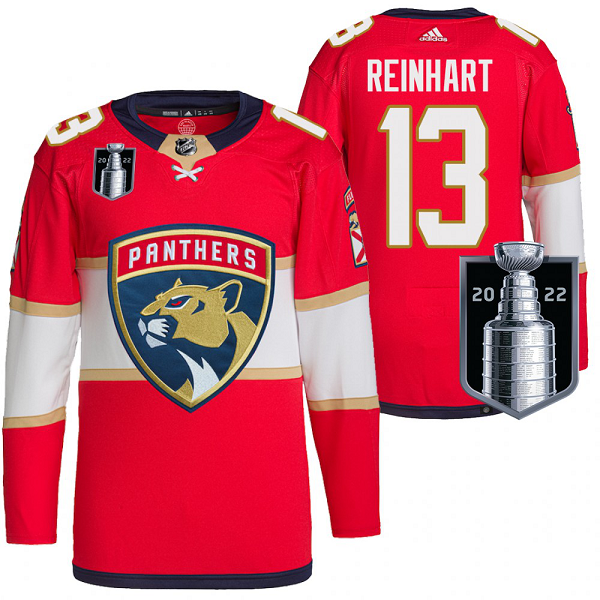 Men's Sam Reinhart Florida Panthers 2022 Stanley Cup Playoffs Red #13 Jersey