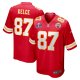 Men's Kansas City Chiefs Travis Kelce Nike Red Super Bowl LVIII Game Jersey