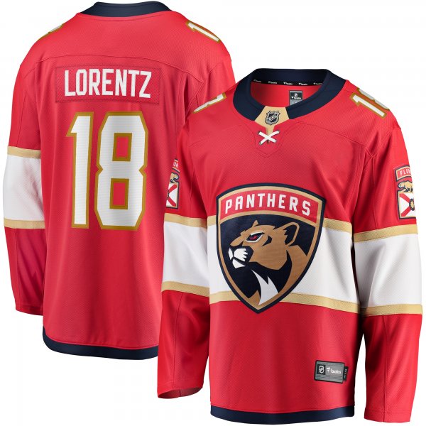 Men's Florida Panthers Steven Lorentz Fanatics Red Home Breakaway Jersey