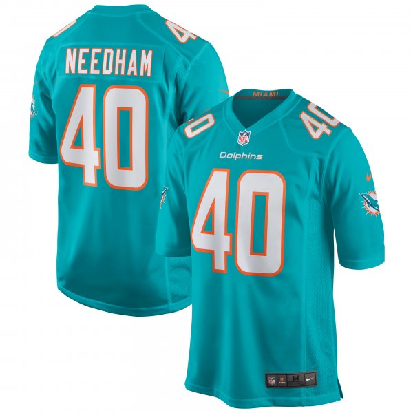 Men's Miami Dolphins Nik Needham Nike Aqua Game Jersey