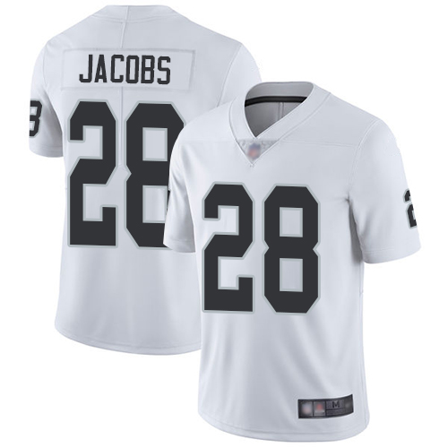 Las Vegas Raiders #28 Josh Jacobs White Youth Stitched Nike NFL Vapor Untouchable Limited Jersey