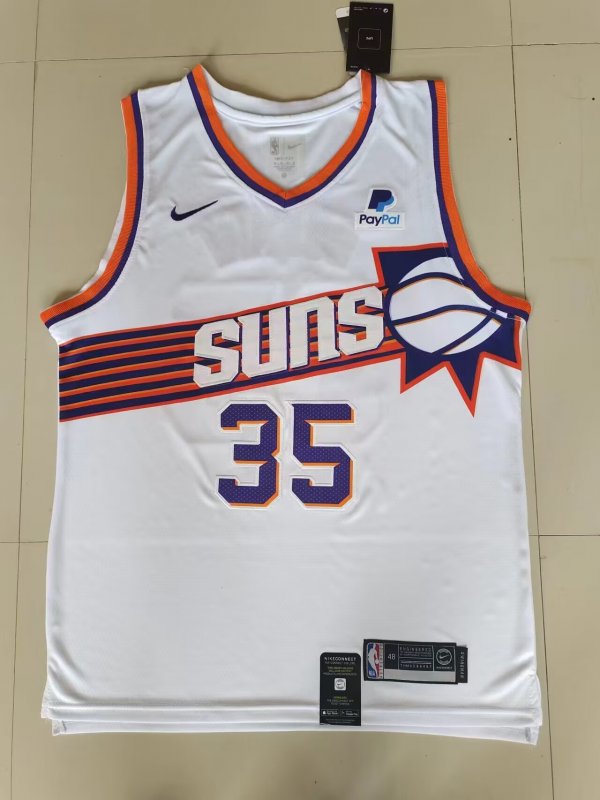 Men's #35 Kevin Durant Phoenix Suns White City Edition Jersey