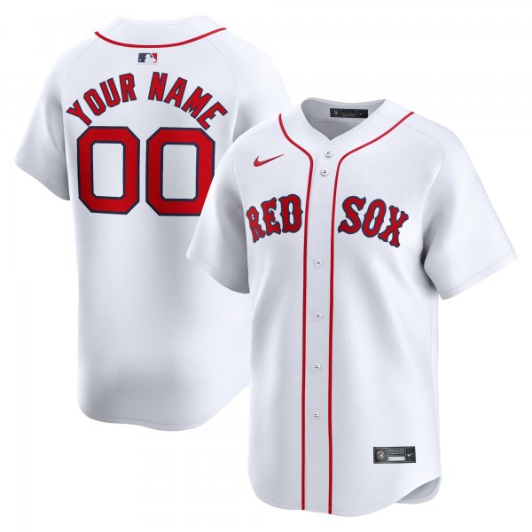 Men's Boston Red Sox Nike White Home Limited Custom Jersey