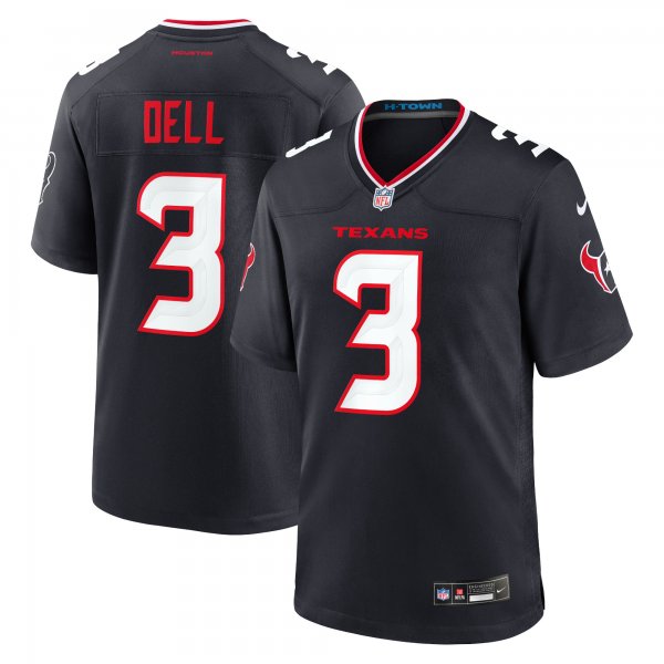 Men's Houston Texans Tank Dell Nike Navy Game Jersey