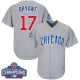 Chicago Cubs #17 Kris Bryant Grey Road 2016 World Series Champions Stitched Youth MLB Jersey