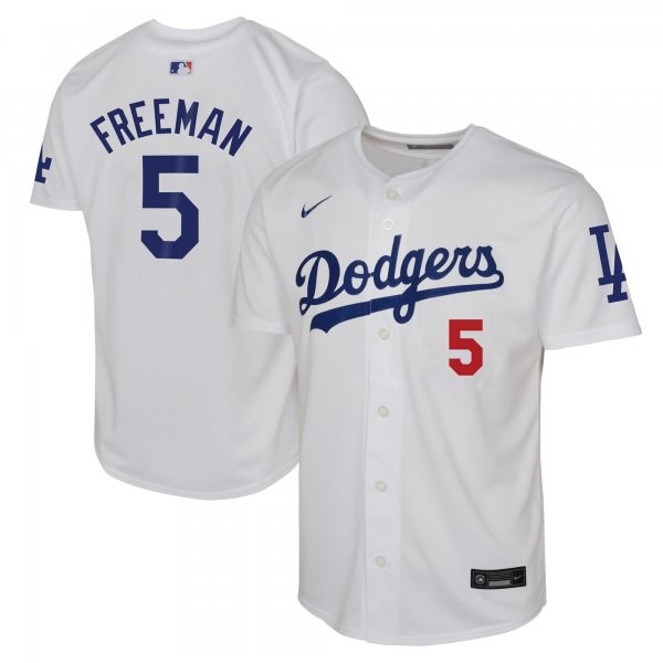 Youth Los Angeles Dodgers Freddie Freeman Nike White Home Limited Player Jersey