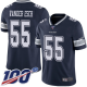 Dallas Cowboys #55 Leighton Vander Esch Navy Blue Team Color Men's Stitched NFL 100th Season Vapor Limited Jersey