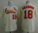 Mitchell And Ness 1964 St. Louis Cardinals #18 Mike Shannon Cream Stitched MLB Jersey