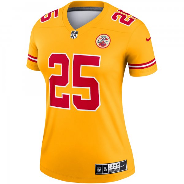 Women's Kansas City Chiefs Clyde Edwards-Helaire Nike Gold Inverted Legend Jersey