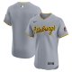 Men's Pittsburgh Pirates  Nike Gray Road Vapor Premier Elite Patch Jersey