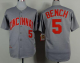 Mitchell And Ness 1969 Cincinnati Reds #5 Johnny Bench Grey Throwback Stitched MLB Jersey