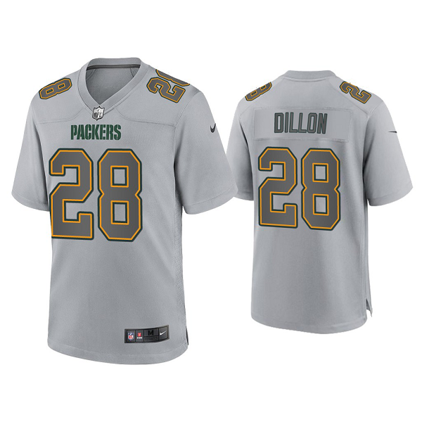 Men's Green Bay Packers A.J. Dillon Gray Atmosphere Fashion Game Jersey