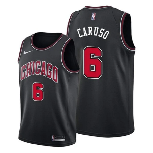 Men's Chicago Bulls #6 Alex Caruso 2021-22 Swingman Statement Black NBA Jersey