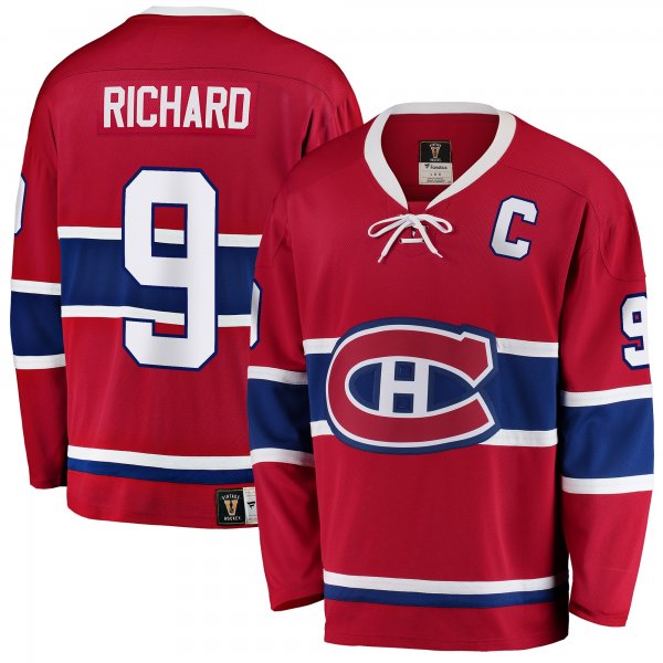 Men's Montreal Canadiens Maurice Richard Fanatics Red Premier Breakaway Retired Player Jersey