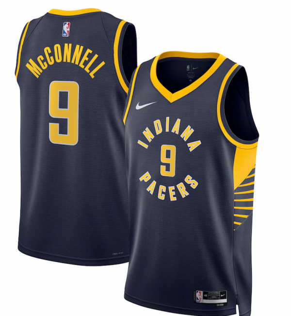 Men's Nike Indiana Pacers #9 T.J. McConnell Navy Icon Edition Swingman Jersey